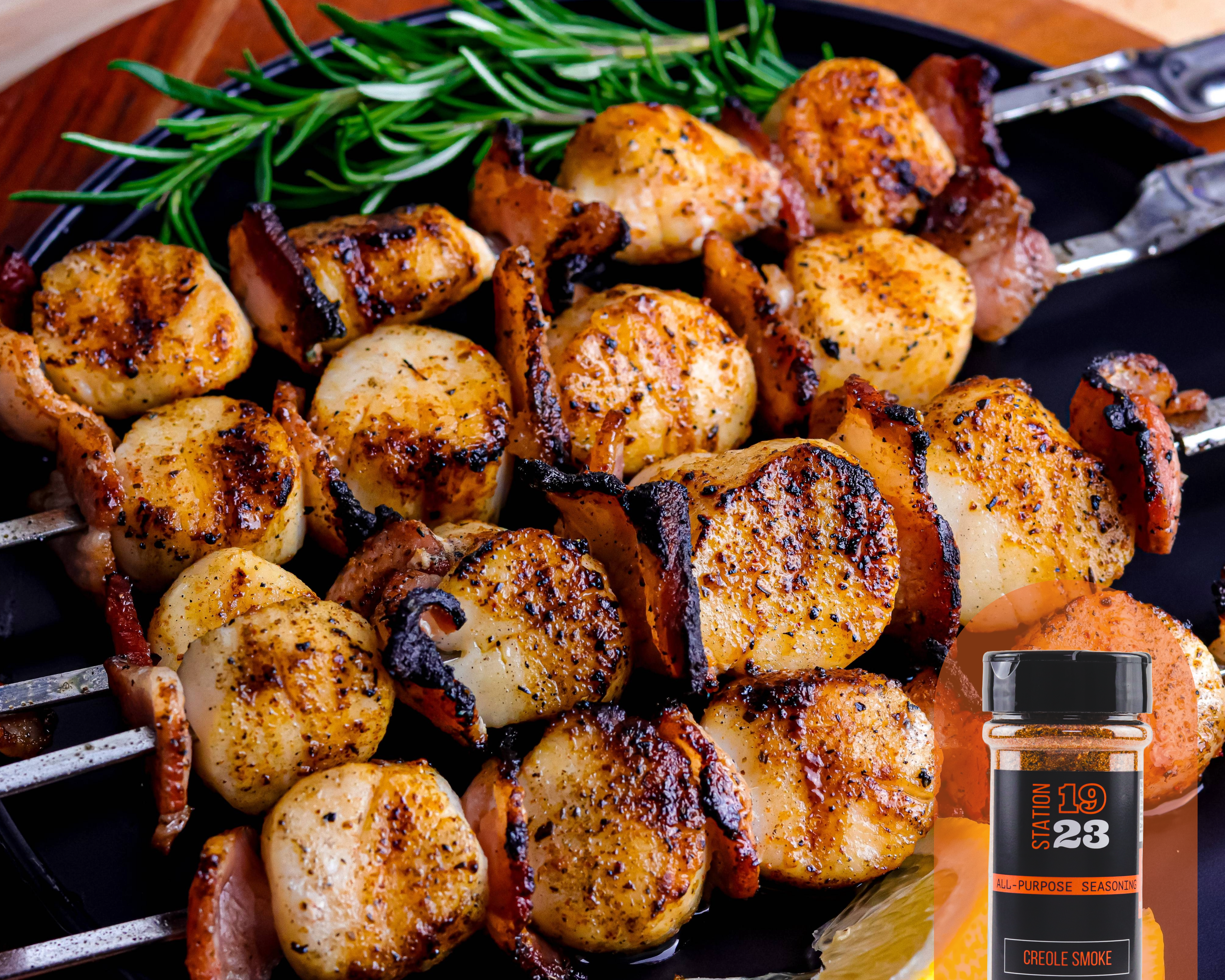 Scallops on a Skewer with Creole Smoke Butter (Fishbar Manhattan Beach-Inspired)