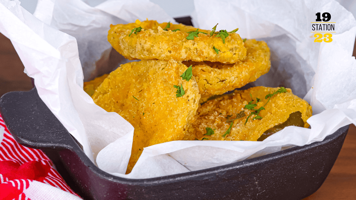 Crispy Air Fryer Fried Dill Pickle Chips Gluten Free Recipe Station