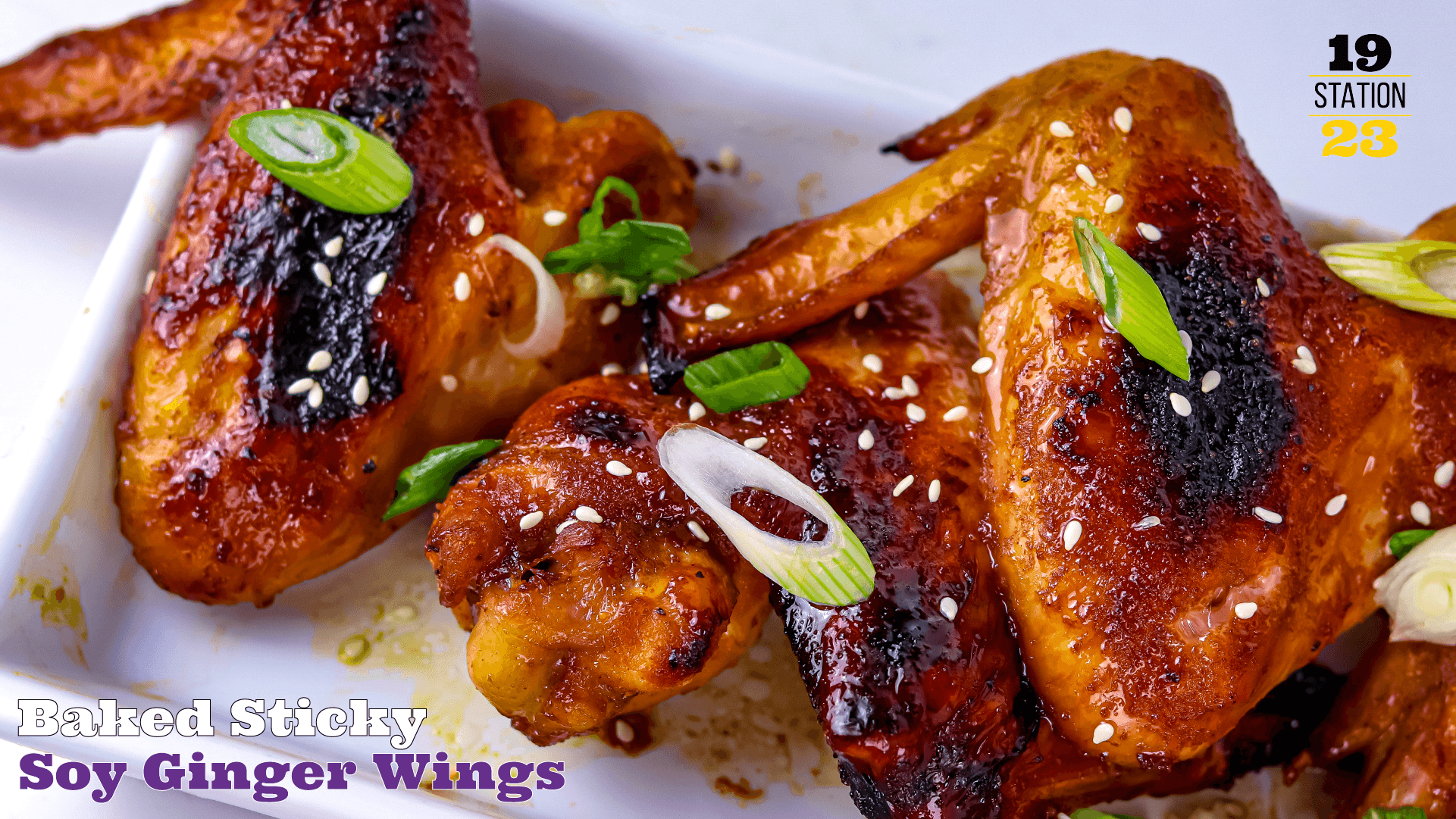 Baked Sticky Soy Ginger Wings | Gluten Free - Station 1923