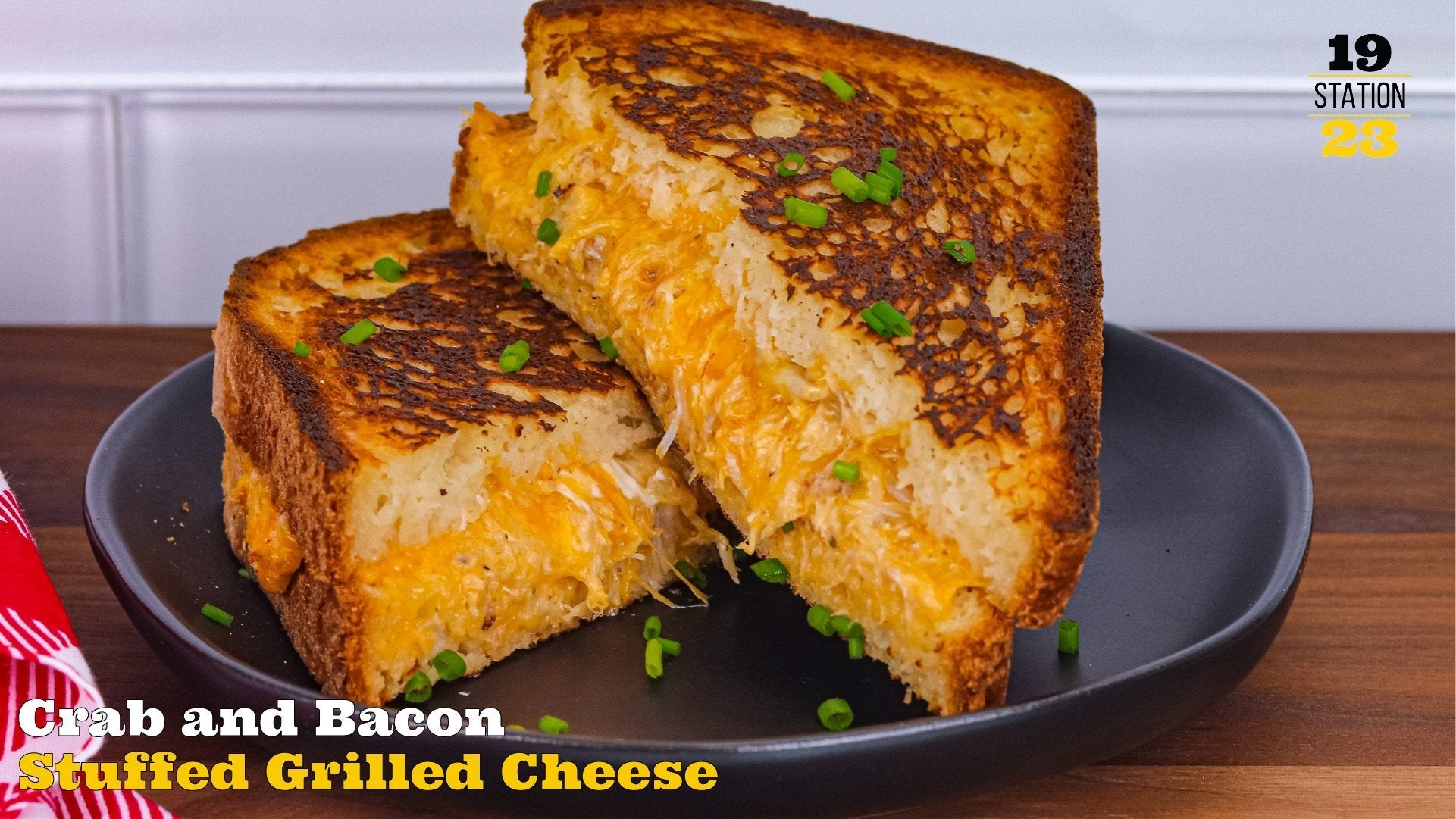 Crab and Bacon Stuffed Grilled Cheese Sandwich | Gluten Free - Station 1923