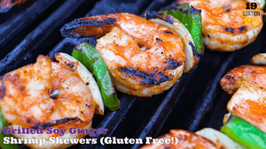 Grilled Soy Ginger Shrimp Skewers | Gluten Free